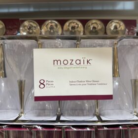 mozaïk（モザイク）ゴールドワイングラス【プラスチック8脚セット】