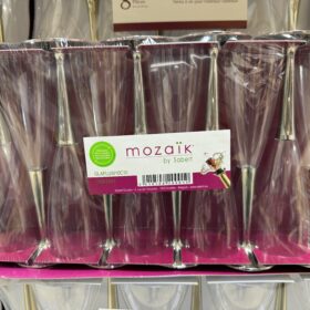 mozaïk（モザイク）シルバーシャンパングラス【プラスチック10脚セット】