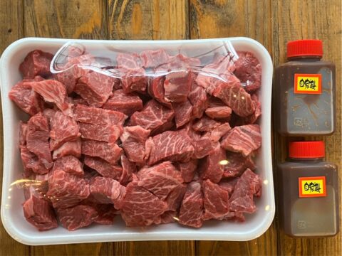 国産牛サイコロステーキ1.5kgセット＋特製タレ2本